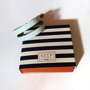 Keep Collective Double Leather Band Mint-Gray